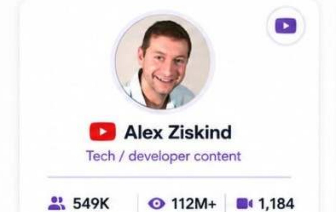 Portfolio visual for Alex Ziskind